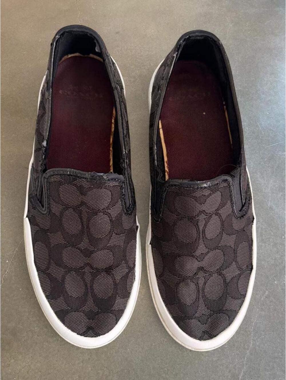 Y2K Vintage Coach Signature Chrissy Slip-On Sneakers | Women’s 8